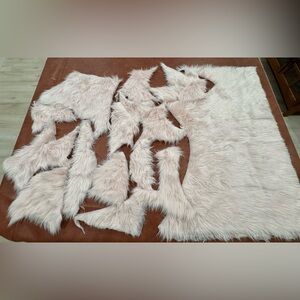 Faux Fur Mongolian Fabric Scraps for Cosplay, costumes, crafts, projects. 1 lb.